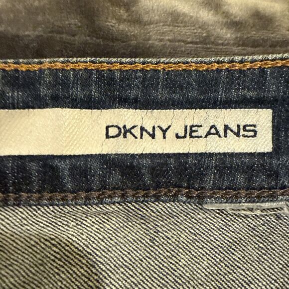 DKNY Soho Jean Womens Mid Rise Bootcut Stretch Blue Jeans Size 14 - Picture 8 of 14